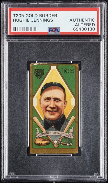 1911 T205 Gold Border Hughie Jennings PSA Authentic