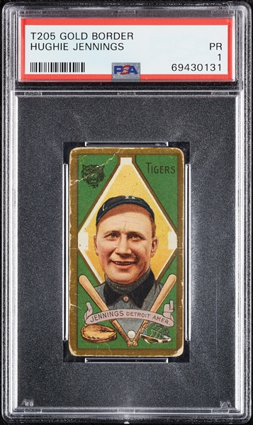 1911 T205 Gold Border Hughie Jennings PSA 1