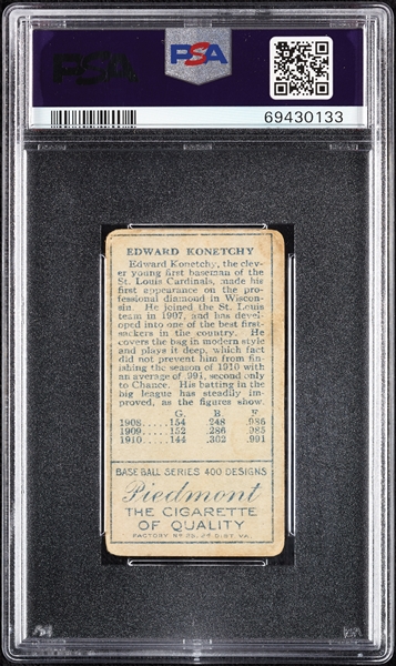1911 T205 Gold Border Ed Konetchy PSA 1.5