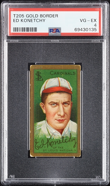 1911 T205 Gold Border Ed Konetchy PSA 4