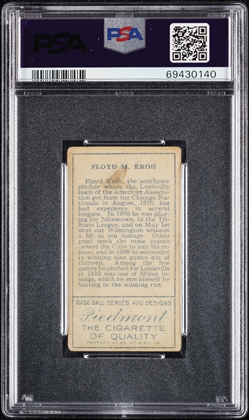 1911 T205 Gold Border Floyd M. Kroh PSA 2.5