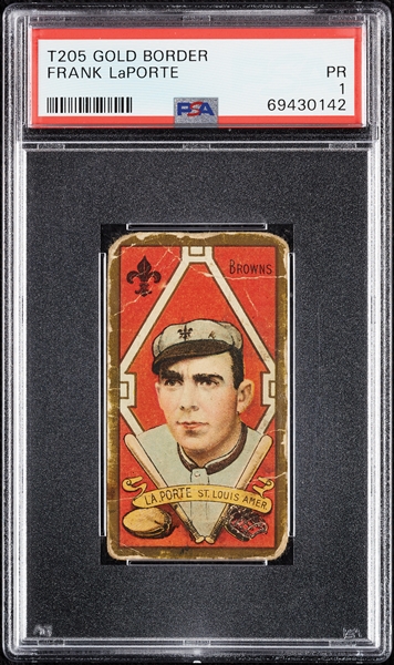 1911 T205 Gold Border Frank LaPorte PSA 1