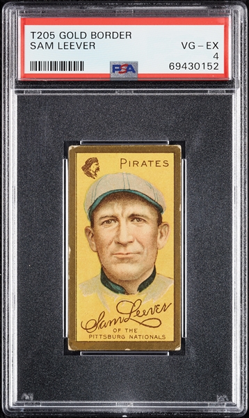 1911 T205 Gold Border Sam Leever PSA 4