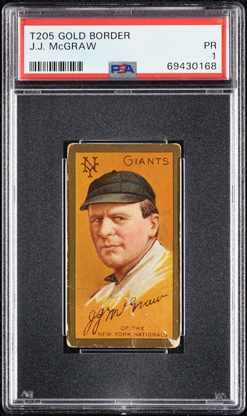 1911 T205 Gold Border John McGraw PSA 1