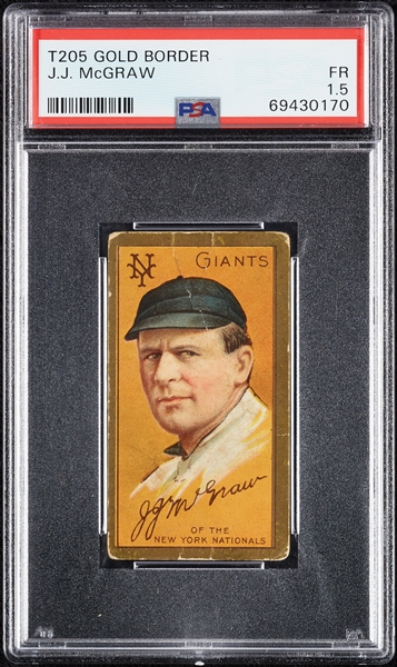 1911 T205 Gold Border John McGraw PSA 1.5