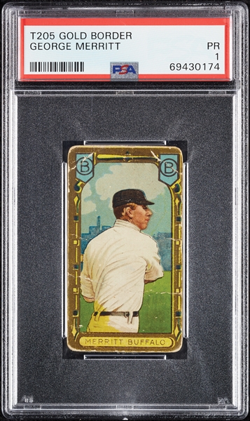 1911 T205 Gold Border George Merritt PSA 1