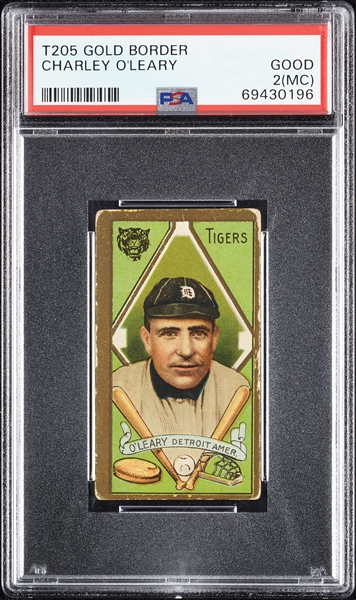 1911 T205 Gold Border Charley O'Leary PSA 2 (MC)