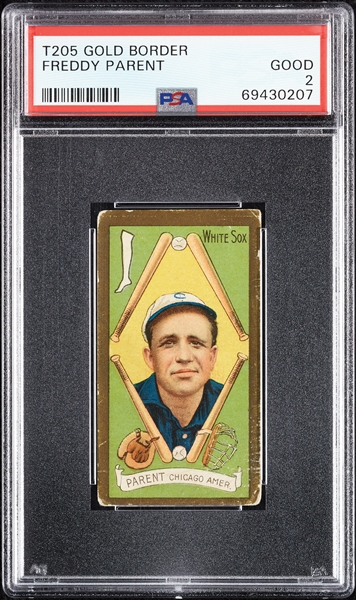 1911 T205 Gold Border Freddy Parent PSA 2