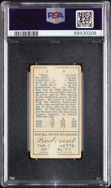 1911 T205 Gold Border Freddy Parent PSA 1