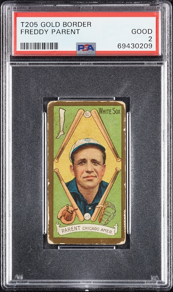 1911 T205 Gold Border Freddy Parent PSA 2