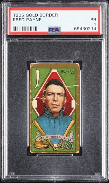 1911 T205 Gold Border Fred Payne PSA 1