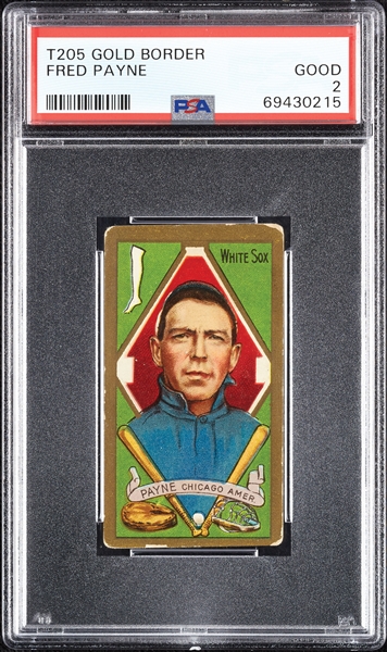 1911 T205 Gold Border Fred Payne PSA 2