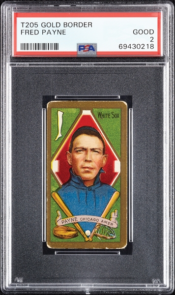 1911 T205 Gold Border Fred Payne PSA 2