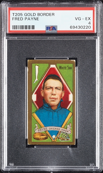 1911 T205 Gold Border Fred Payne PSA 4