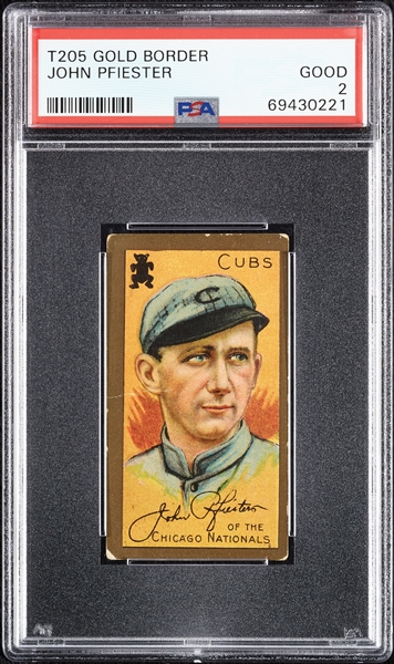 1911 T205 Gold Border John Pfiester PSA 2