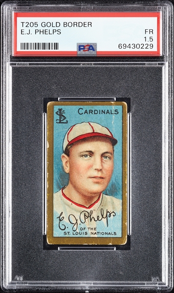 1911 T205 Gold Border E.J. Phelps PSA 1.5