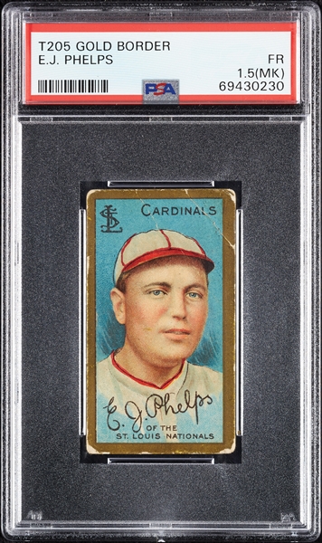 1911 T205 Gold Border E.J. Phelps PSA 1.5 (MK)