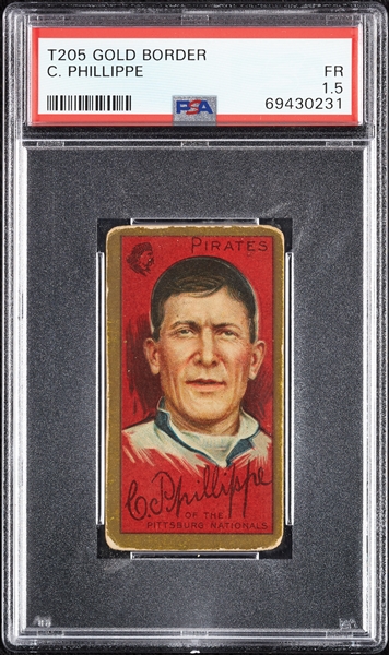 1911 T205 Gold Border C. Phillippe PSA 1.5