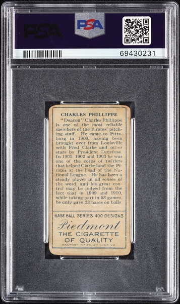 1911 T205 Gold Border C. Phillippe PSA 1.5