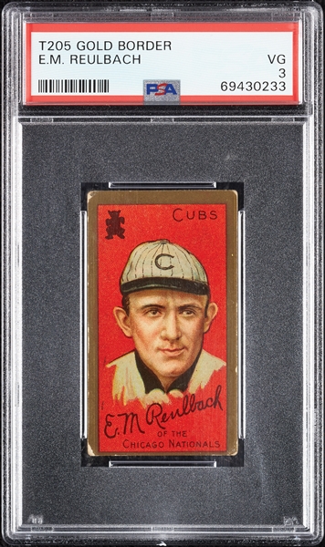 1911 T205 Gold Border E.M. Reulbach PSA 3