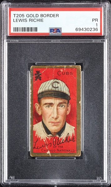 1911 T205 Gold Border Lewis Richie PSA 1