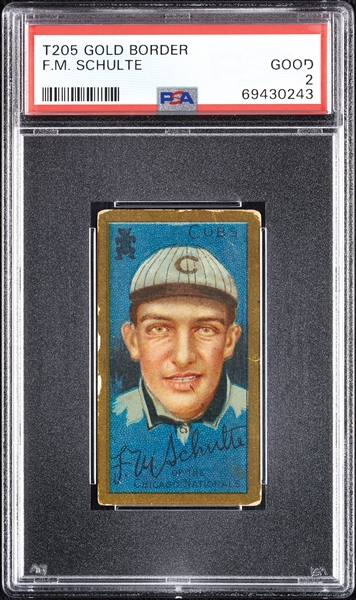 1911 T205 Gold Border F.M. Schulte PSA 2