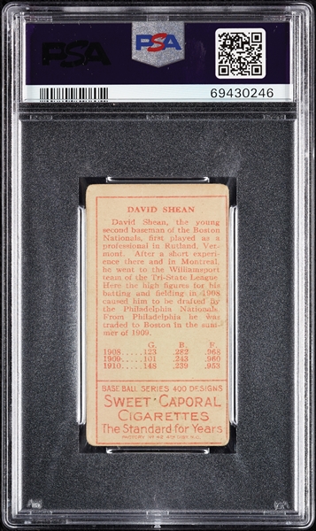 1911 T205 Gold Border David Shean Rustlers PSA 1