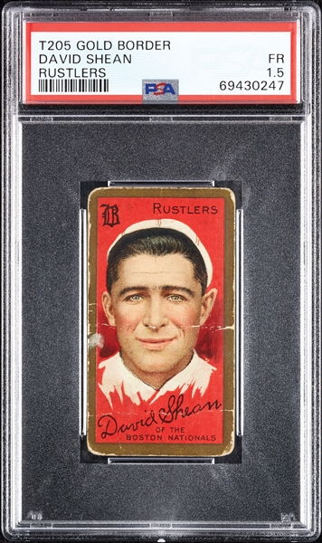 1911 T205 Gold Border David Shean Rustlers PSA 1.5