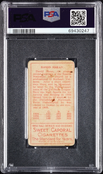 1911 T205 Gold Border David Shean Rustlers PSA 1.5