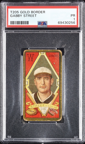 1911 T205 Gold Border Gabby Street PSA 1