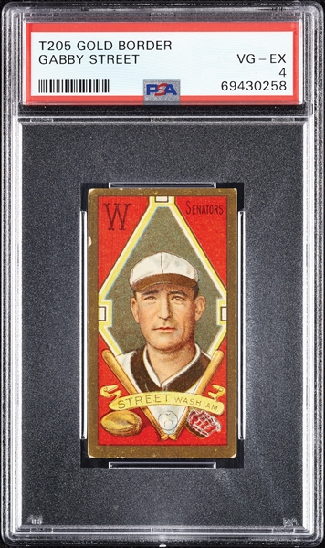 1911 T205 Gold Border Gabby Street PSA 4