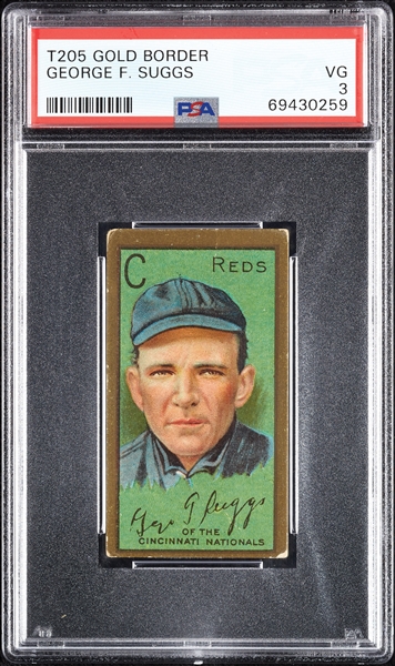 1911 T205 Gold Border George F. Suggs PSA 3