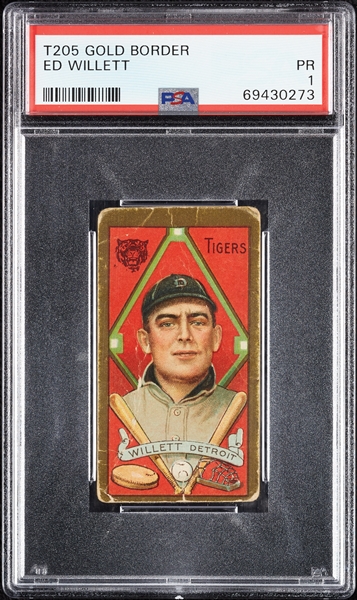 1911 T205 Gold Border Ed Willett PSA 1