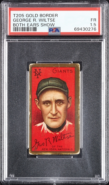 1911 T205 Gold Border George R. Wiltse (Both Ears Show) PSA 1.5