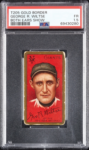 1911 T205 Gold Border George R. Wiltse (Both Ears Show) PSA 1.5