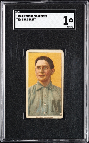 1909-11 T206 Shad Barry SGC 1