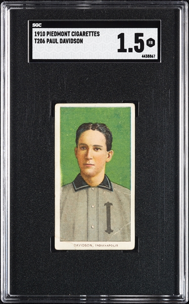 1909-11 T206 Paul Davidson SGC 1.5