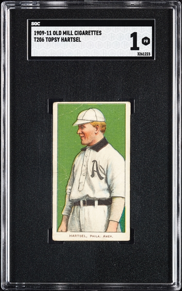 1909-11 T206 Topsy Hartsel (Old Mill bac) SGC 1