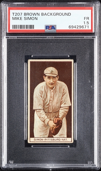 1912 T207 Brown Background Mike Simon PSA 1.5