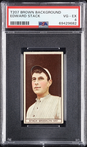 1912 T207 Brown Background Edward Stack PSA 4