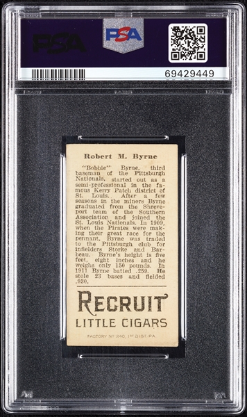 1912 T207 Brown Background Robert M. Byrne PSA 4