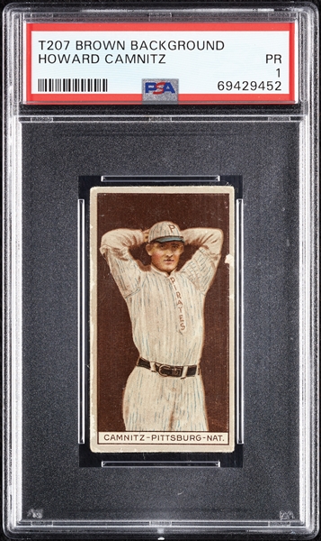 1912 T207 Brown Background Howard Camnitz PSA 1