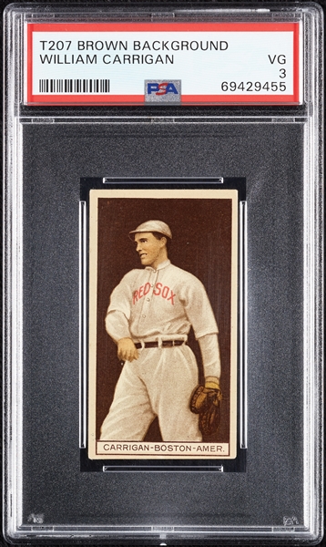 1912 T207 Brown Background William Carrigan PSA 3