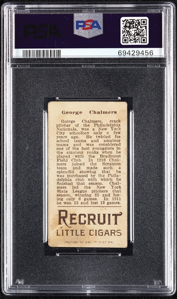 1912 T207 Brown Background George Chalmers PSA 1.5