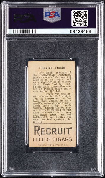 1912 T207 Brown Background Charles Dooin PSA 3