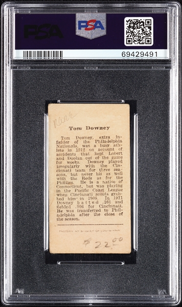 1912 T207 Brown Background Tom Downey PSA 1.5 (MK)