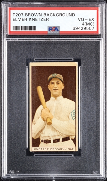 1912 T207 Brown Background Elmer Knetzer PSA 4 (MC)