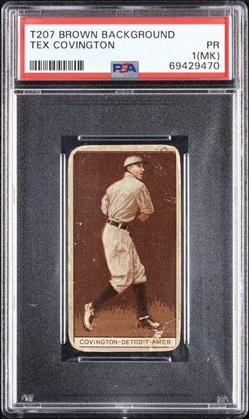 1912 T207 Brown Background Tex Covington PSA 1 (MK)