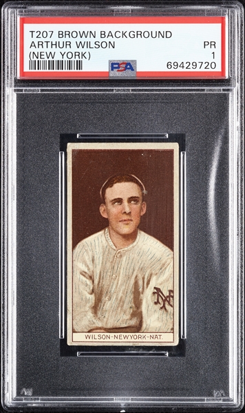 1912 T207 Brown Background Arthur Wilson PSA 1