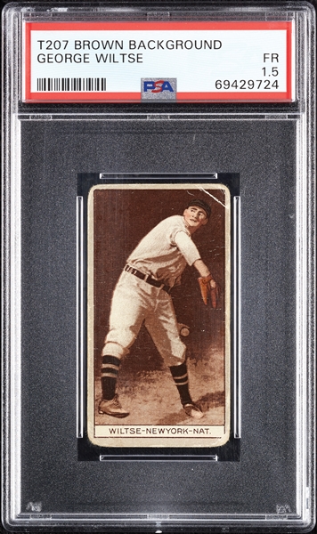 1912 T207 Brown Background George Wiltse PSA 1.5